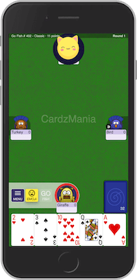 Play Go Fish online free. 2-12 players, No ads