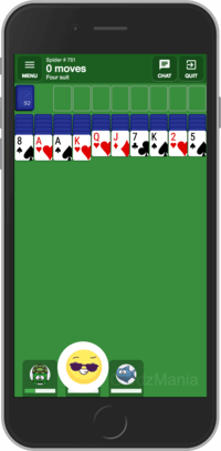 Play Spider Solitaire online at CardzMania